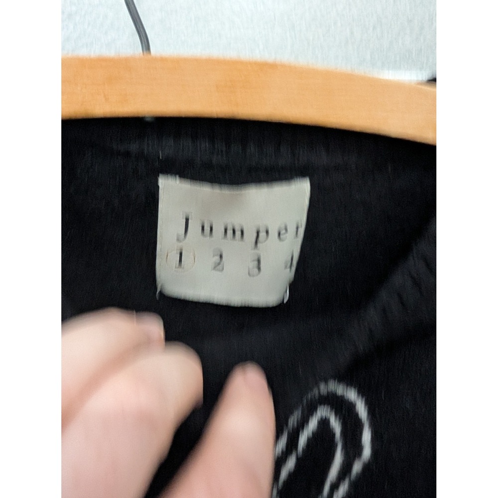 Jumper 1234 French Bulldog Wool Cashmere Sweater Black Crew Neck Frenchie- XS - Picture 5 of 7
